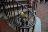 Railing outside home where Lincoln died.